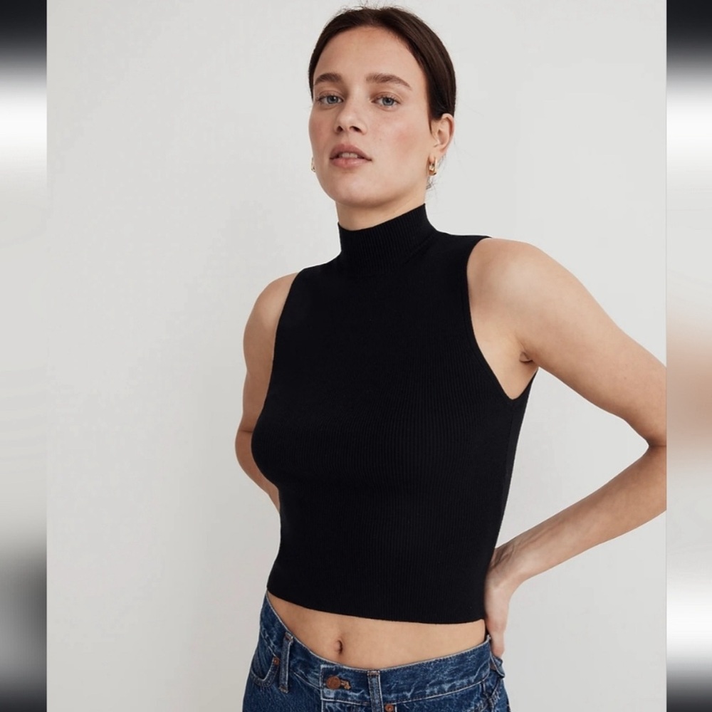Madewell The Signature Knit Mockneck Sweater Tank